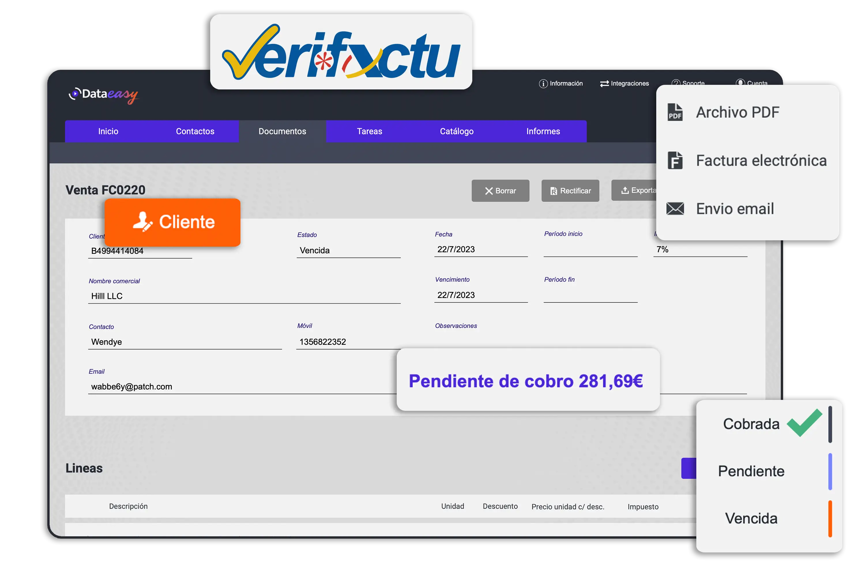 dataeasy factura electrónica